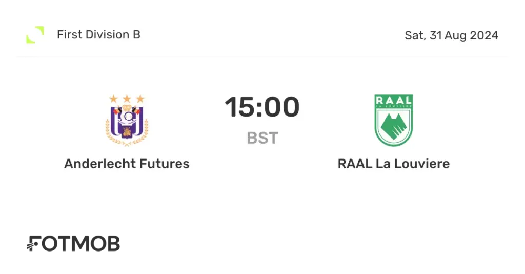 Anderlecht versus RAAL La Louvière: Een Cruciale Wedstrijd