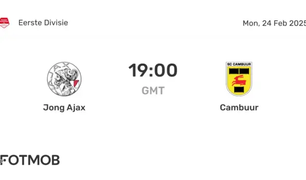 Jong Ajax en Cambuur: Spannende Wedstrijd in de Eerste Divisie