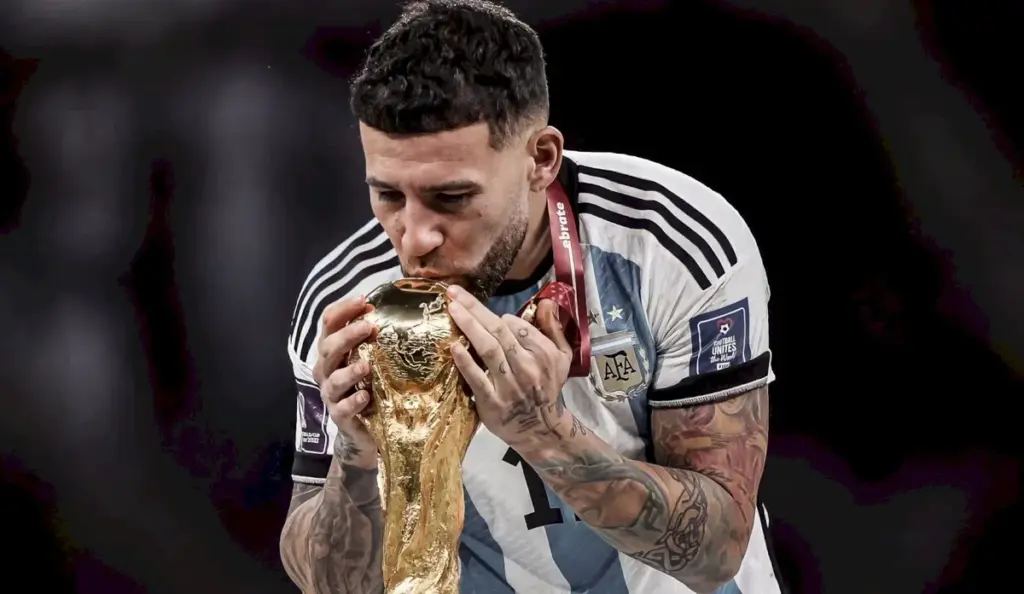 Nicolás Otamendi in het middelpunt van de aandacht tijdens Real Madrid tegen Benfica