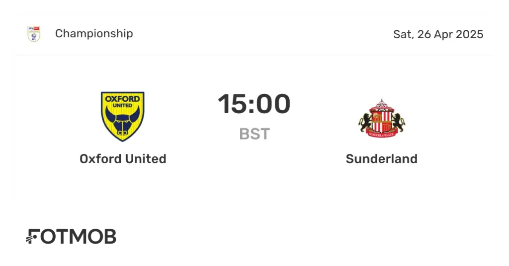 Oxford United vs Sunderland: Een Belangrijke Competitiewedstrijd