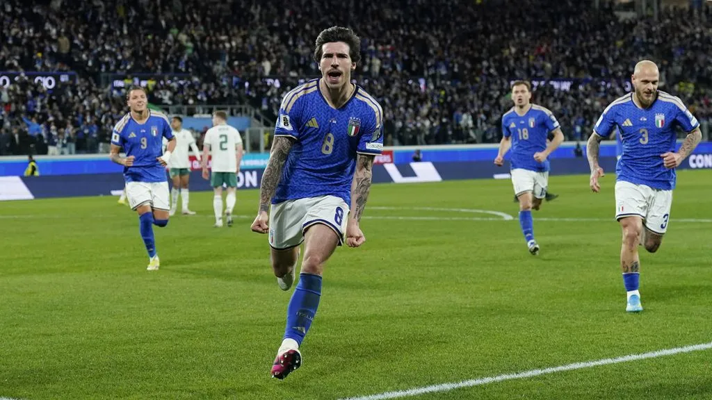 Italie: Italië wint van Noord-Ierland en plaatst zich voor finale WK-kwalificatie