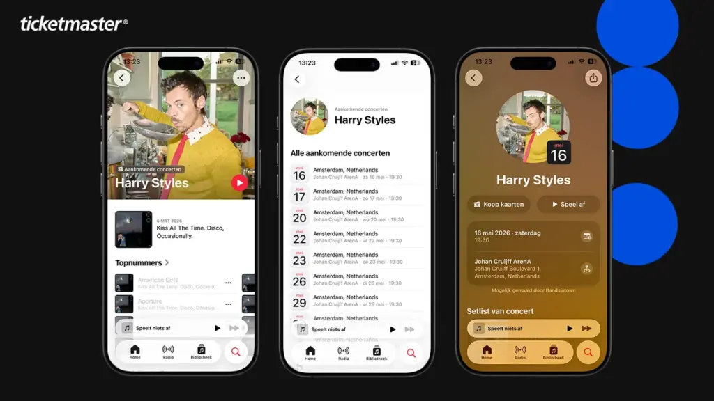 Ticketmaster breidt samenwerking met Apple Music uit