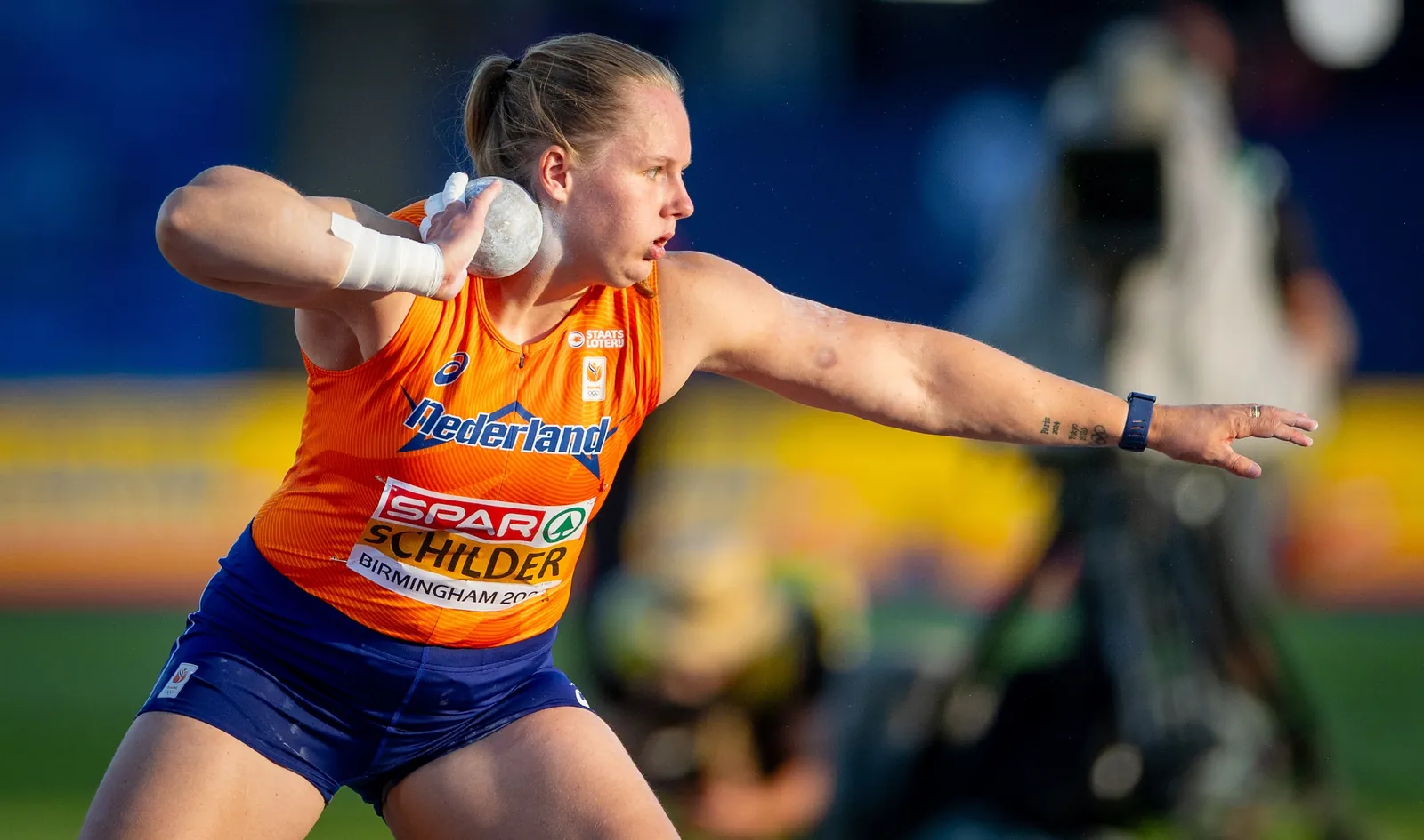 Jessica Schilder tijdens de finale in Birmingham.BronIris van den Broek / ANP