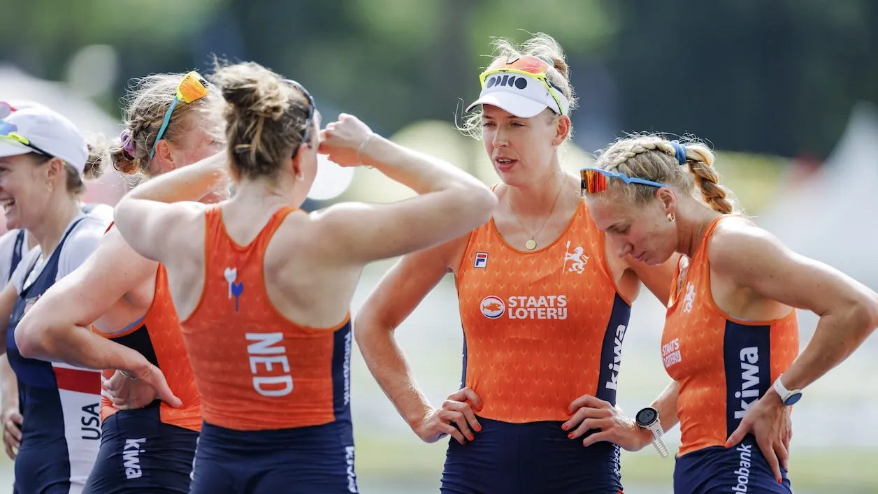 Ymkje Clevering, Nika Johanna Vos, Linn van Aanholt en Tinka Offereins.© ANP